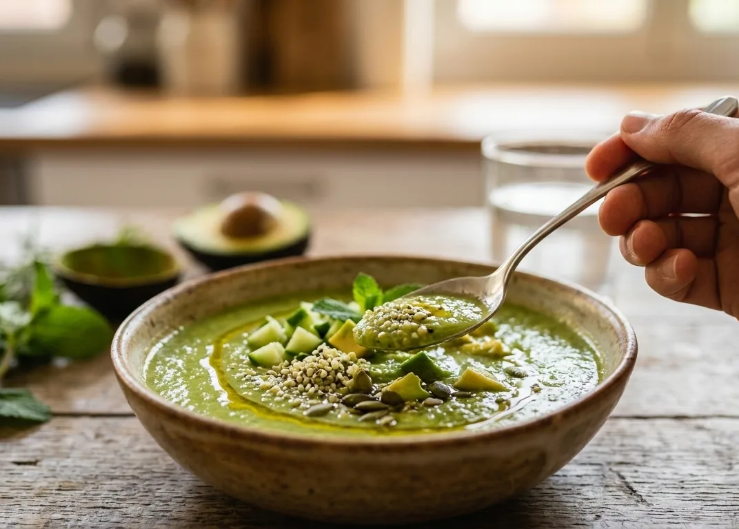 Gaspacho vert avocat & concombre
