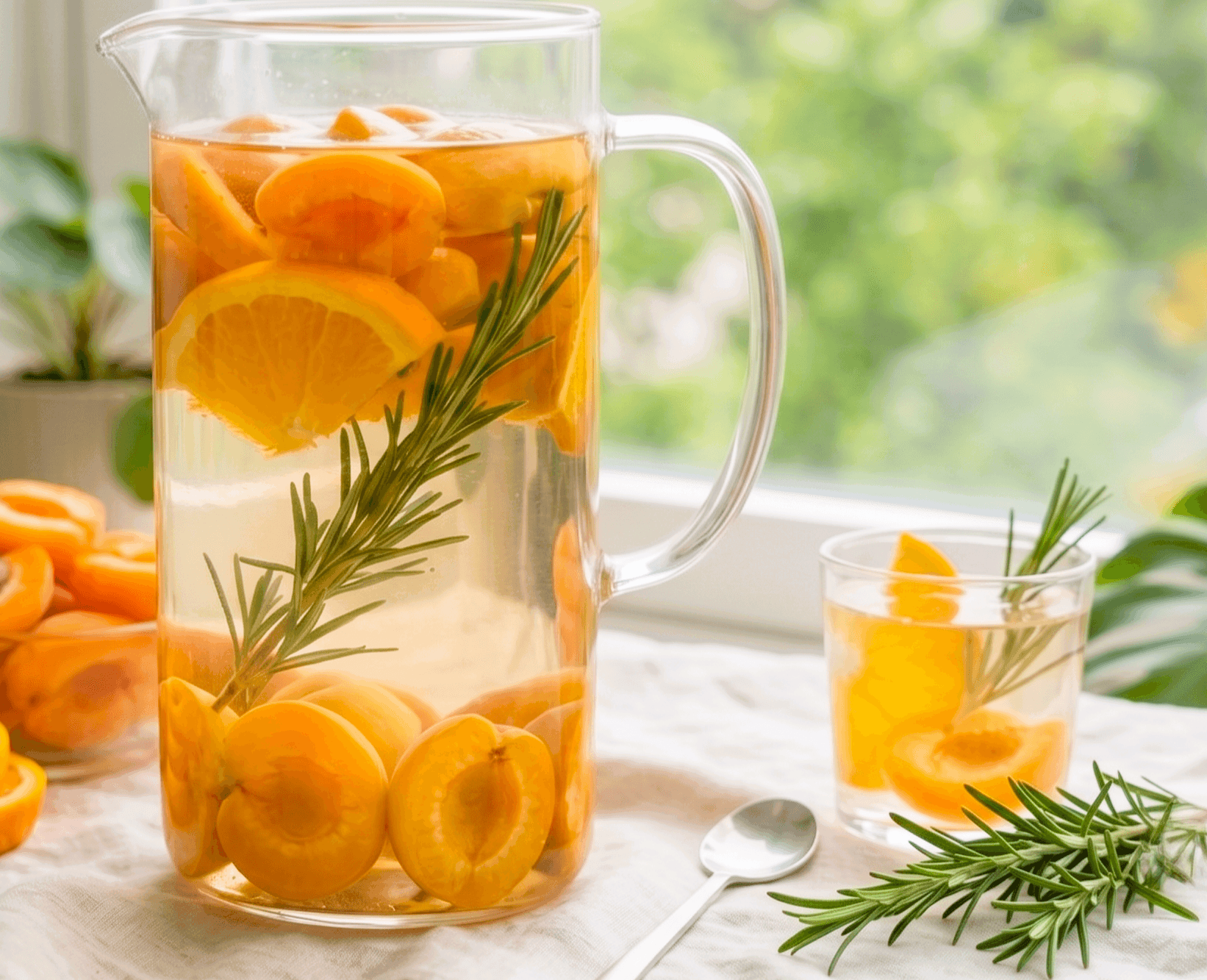Eau aromatisée abricot, romarin & orange