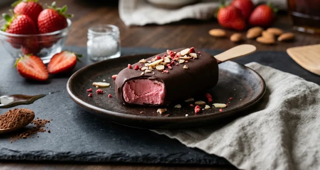 Magnum Fraise Chocolat Cru & Vegan